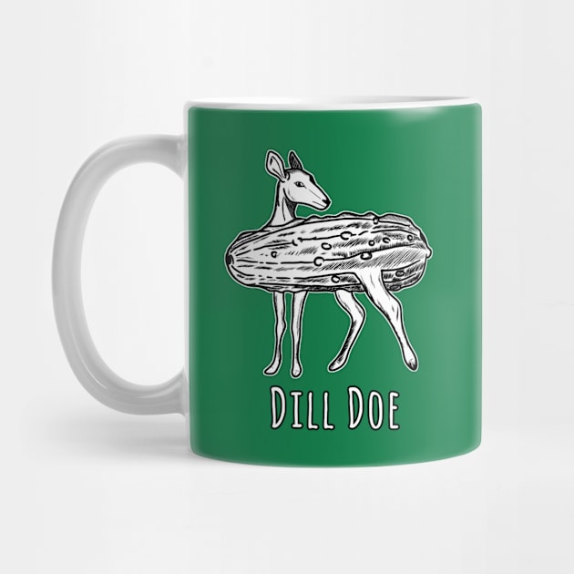 Funny Dill Doe Deer Pickle by urban-wild-prints